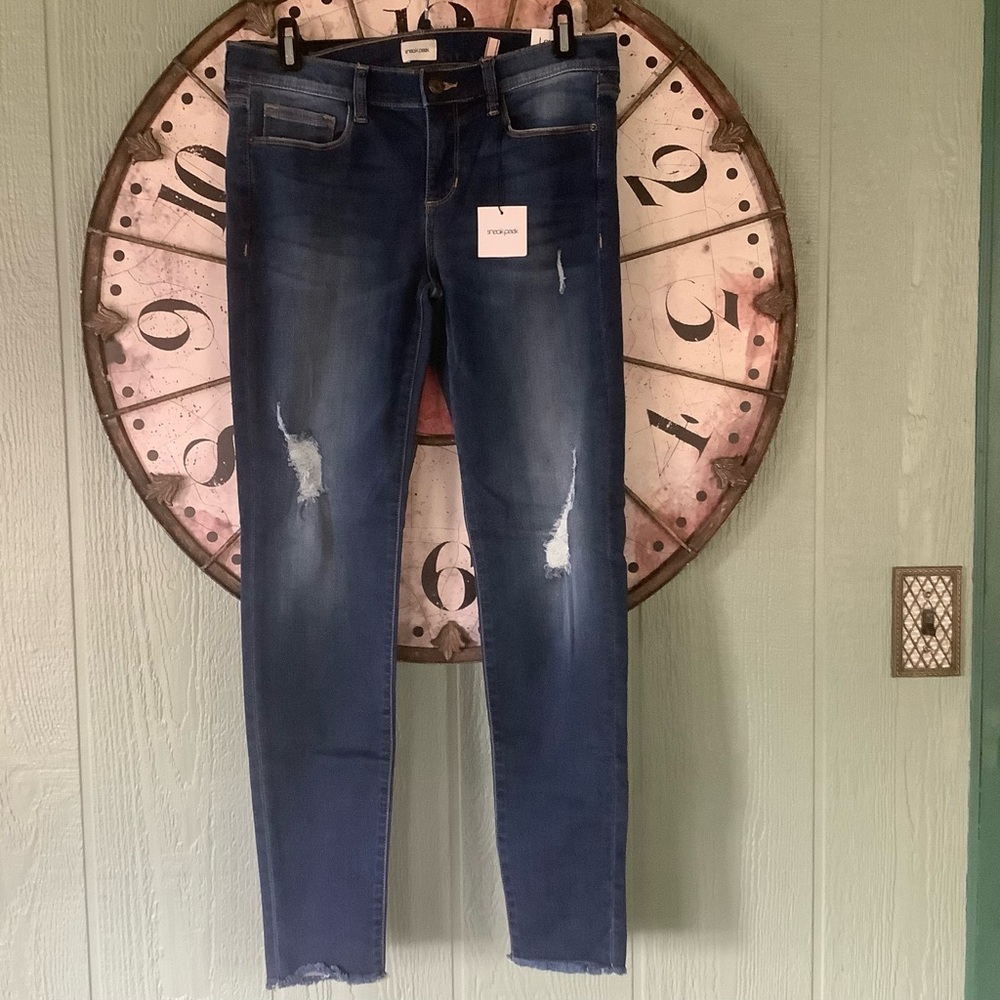 Sneak Peek Size Jr. 11  Distressed low rise Skinny Jeans